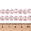 AB Color Plated Transparent Glass Round Beads Strands EGLA-T029-8mm-12T-13-4