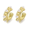 Ring with Rivet Rack Plating Brass Cuff Earrings EJEW-E312-03G-1