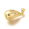 Rack Plating Brass Micro Pave Cubic Zirconia Pendants KK-L226-102G-M-2