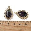 Natural Purple Fluorite Faceted Teardrop Pendants G-I375-01G-10-3