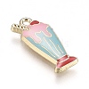 Light Gold Plated Alloy Jewelry Enamel Pendants PALLOY-Z001-27C-3