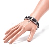 3Pcs 3 Style Natural Lava Rock & Synthetic Hematite Stretch Bracelets Set BJEW-JB08692-3