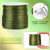 5 rolls 5 colors Nylon Satin Rattail Cords NWIR-PH0002-09A-01-5