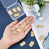 SUNNYCLUE 12Pcs 12 Style Brass Micro Pave Clear Cubic Zirconia Pendants KK-SC0003-01-3