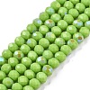Electroplate Opaque Solid Color Glass Beads Strands LS-EGLA-A044-P3mm-L30-1