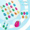 30Pcs 5 Colors Spray Painted Natural Cowrie Shell Pendants SSHEL-GA0001-15-7
