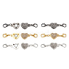 Alloy Rhinestone Magnetic Clasps ALRI-TA0001-02-4