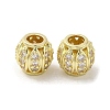 Rack Plating Brass Micro Pave Cubic Zirconia European Beads KK-F866-08G-2