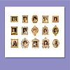 Magic Mirror Style Paper Stickers Set STIC-PW0006-100A-1