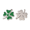 304 Stainless Steel with Green Enamel Pendants SA-CBA061A-04P-2