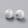 Glazed Porcelain Beads PORC-D001-16mm-04-2