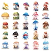 50Pcs Colorful Cartoon Mushroom PVC Stickers PW-WGEB4DD-01-3