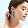 Leaf Acrylic Paillette Dangle Stud Earrings FS-WG5D05C-03-2