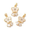 Brass Cubic Zirconia Pendants KK-M243-37G-3