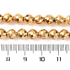 Electroplated Synthetic Non-magnetic Hematite Beads Strands G-H027-B01-04-5
