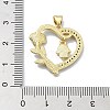 Brass Micro Pave Clear Cubic Zirconia Pendants KK-A221-27C-G-3