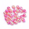 Rainbow Acrylic Imitation Pearl Beads OACR-R065-8mm-A04-1