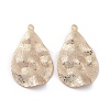 Brass Hammered Pendants X-KK-T038-70G-1