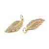 Brass Micro Pave Cubic Zirconia Pendants KK-E068-VF294-3