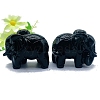 Natural Obsidian Elephant Display Decoration PW-WG3551A-05-1