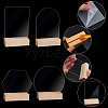   8 Sets 4 Style Transparent Acrylic Place Card & Wood Card Holder Set AJEW-PH0004-07-4