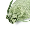 Polyester Imitation Burlap Packing Pouches Drawstring Bags X-ABAG-R005-14x10-02-2