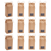 Folding Kraft Paper Box with Visible Window CON-WH0087-98