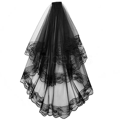 Polyester Bridal Veils AJEW-H145-88A-1