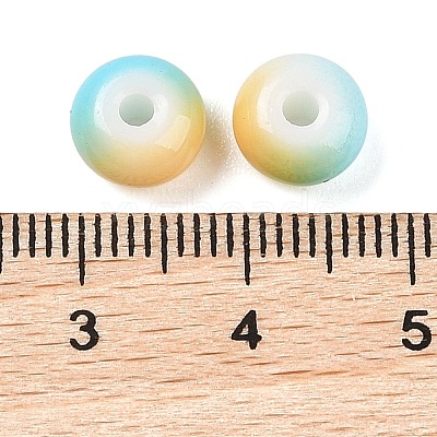 Opaque Spray Painted Glass Beads X1-GLAA-G118-01-1