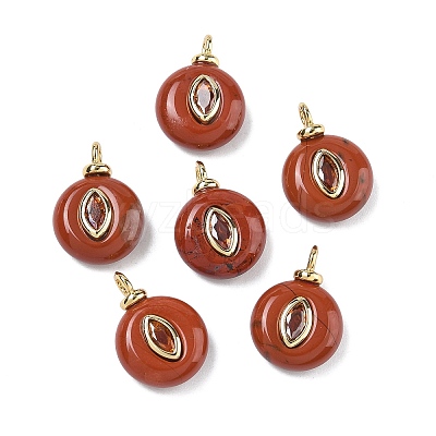 Natural Red Jasper Pendants KK-C251-01E-01-1