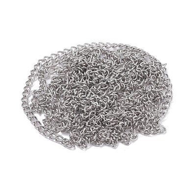 Tarnish Resistant 304 Stainless Steel Curb Chains CHS-S006-JA615-2-1