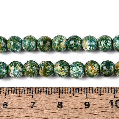 Baking Paint Glass Beads Strands DGLA-N016-6mm-07-1