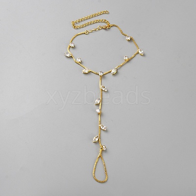 Alloy Curb Chains Anklets AJEW-WH0567-23G-1