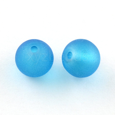 Transparent Frosted Glass Beads FGLA-R001-6mm-M-1