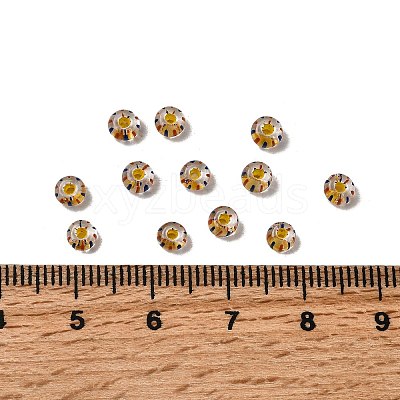 Transparent Stripe Glass Seed Beads GLAA-NH0001-06F-1