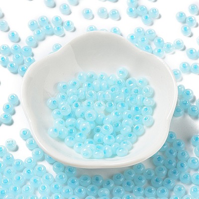 Imitation Jade 3/0 Glass Seed Beads SEED-Z001-A-A06-1