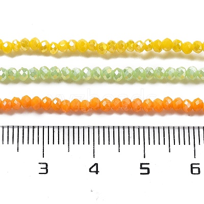 Electroplate Glass Beads Strands EGLA-XCP0001-14-1