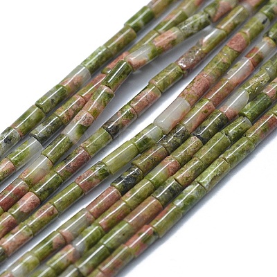 Natural Unakite Beads Strands G-F631-B01-1