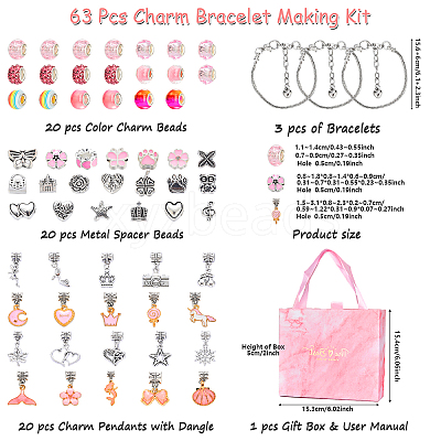 DIY European Bracelet Making Kits DIY-YWC0006-02A-1