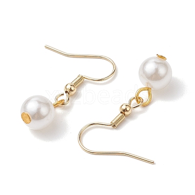 Round ABS Plastic Imitation Pearl Beads Necklace & Bracelet & Dangle Earring Sets for Women SJEW-JS01306-1