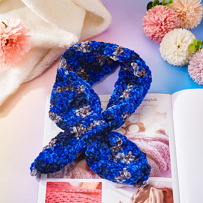 2 Rolls 2 Colors Polyester Knitting Yarn DIY-TA0011-46-1