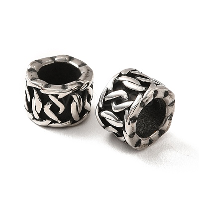 316 Surgical Stainless Steel European Beads High Polished STAS-A060-16AS-1