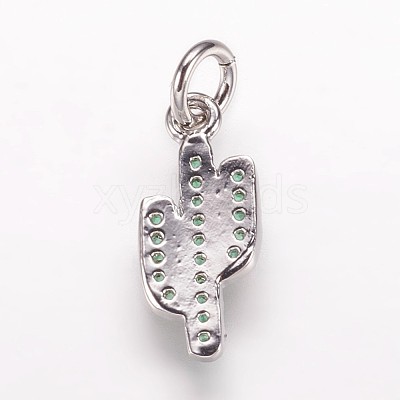 Brass Cubic Zirconia Pendants ZIRC-K070-24P-1