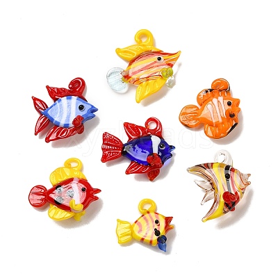 Handmade Lampwork Pendants LAMP-G162-01-1