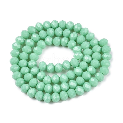Opaque Solid Color Imitation Jade Glass Beads Strands EGLA-A044-P6mm-D14-1