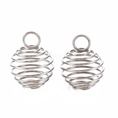 Non-Tarnish 304 Stainless Steel Wire Pendants STAS-ZX013-22-14mm-P-1