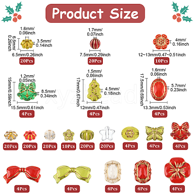 204Pcs Acrylic Beads OACR-SC0002-43-1