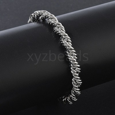 6MM 304 Stainless Steel Round Rope Chain Bracelets SA-CBA2696-25P-1