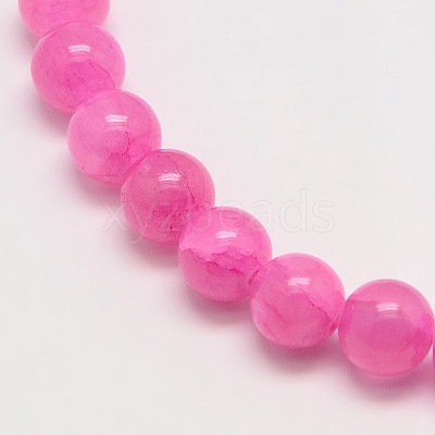 Dyed Natural Green Jade Beads Strands JBS053-6MM-M-1