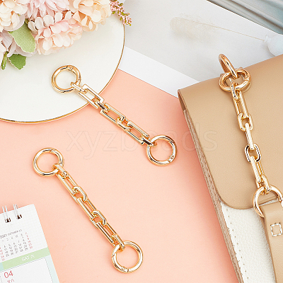 3Pcs Alloy Rectangle Link Bag Extender Chains PURS-BBC0001-05-1